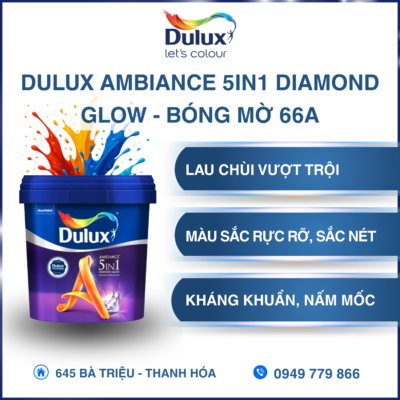Sơn nội thất siêu cao cấp DULUX AMBIANCE 5 IN 1 PEARL GLOW – BÓNG MỜ 66A