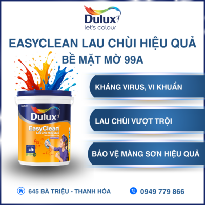 Dulux EasyClean Lau Chùi Hiệu Quả Bề Mặt Mờ 99A