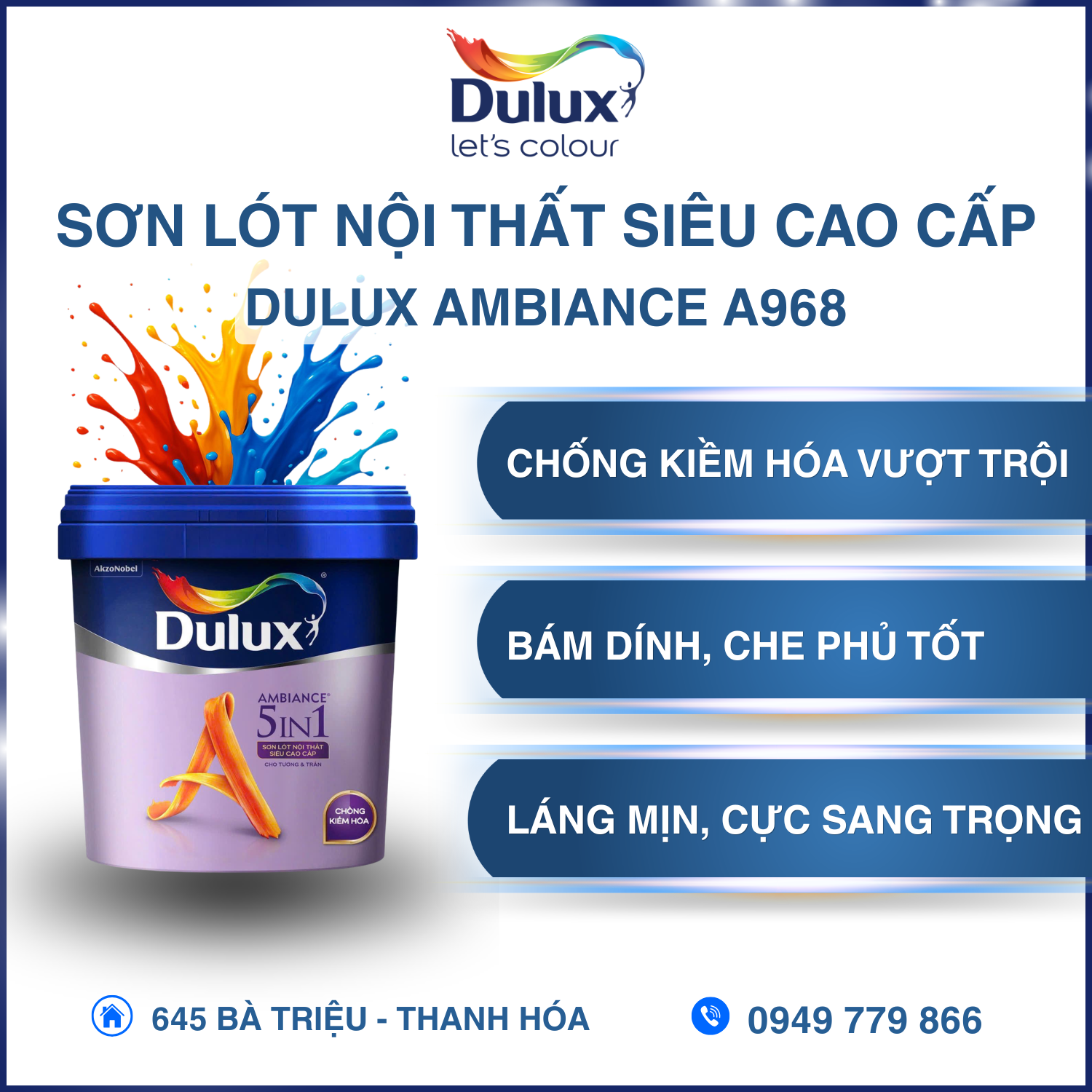 Sơn Lót Nội Thất Siêu Cao Cấp Dulux Ambiance A968 Sơn Lót Nội Thất Siêu Cao Cấp Dulux Ambiance A968