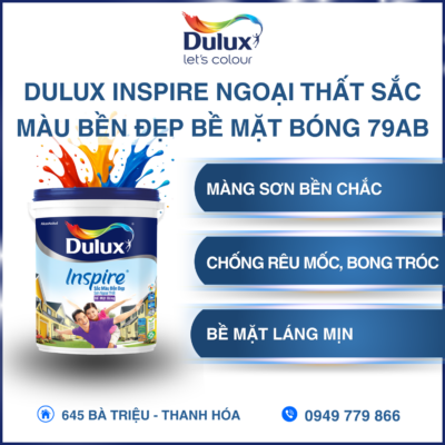 Dulux Inspire Ngoại Thất Sắc Màu Bền Đẹp Bề Mặt Bóng 79AB